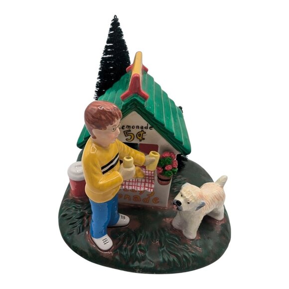Department 56 " Ben & Buddy's Lemonade Stand " #55144 Snow Village 2001 Dog - Picture 4 of 10